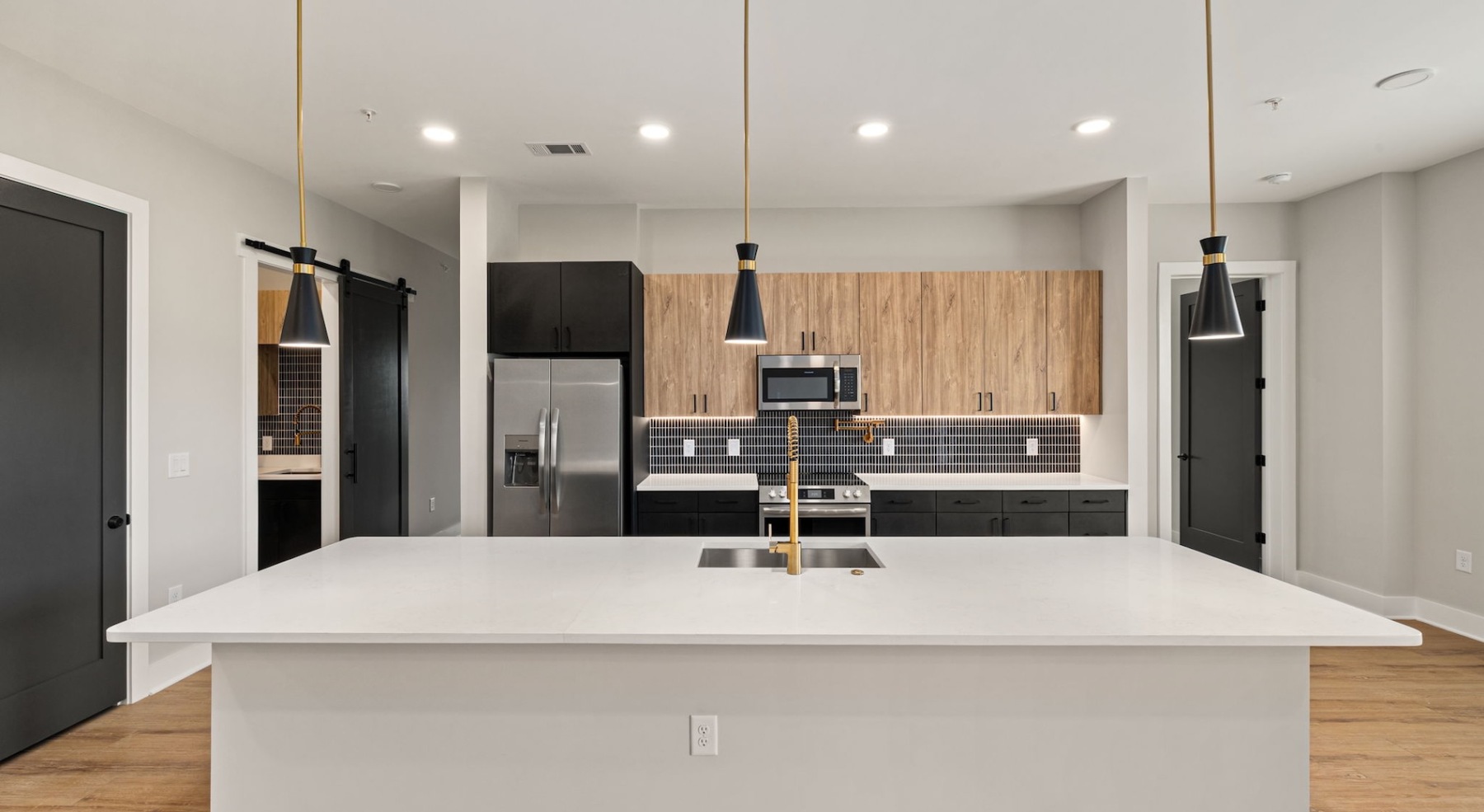 Well-lit kitchen with ample counter space